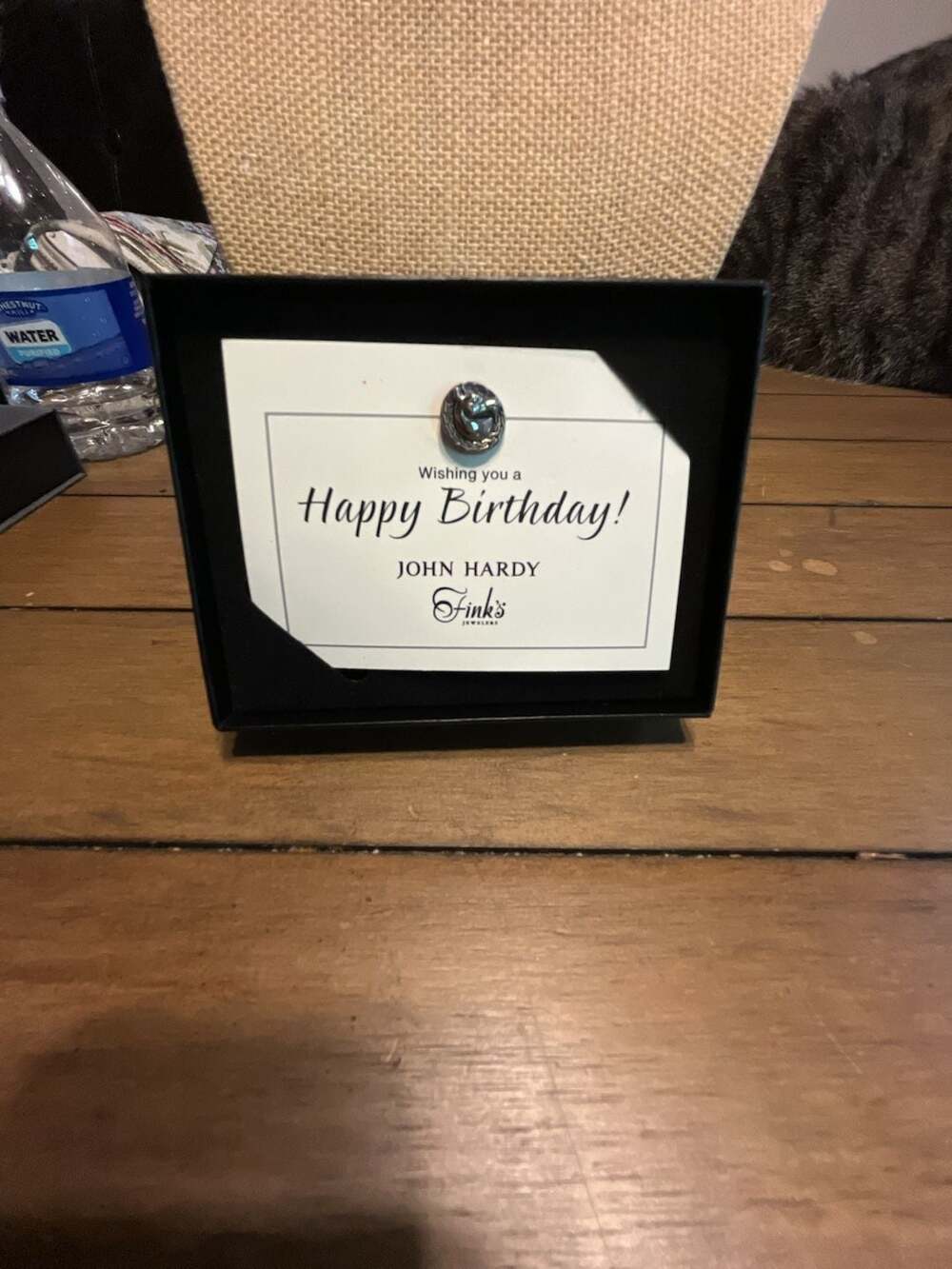 John Hardy Jewelry Birthday Gift Box with Sterling Silver Charm